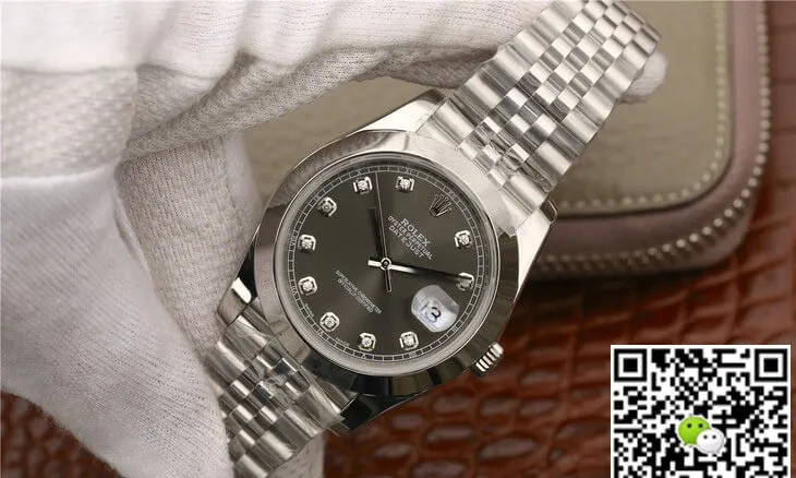 Rolex Datejust M126300 EW Factory 1:1 Best Edition Replica Watch Gray Diamond Dial