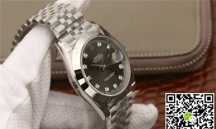 Rolex Datejust M126300 EW Factory 1:1 Best Edition Replica Watch Gray Diamond Dial