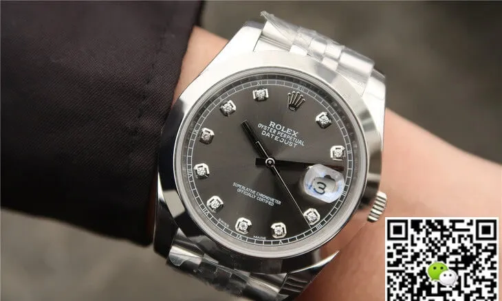 Rolex Datejust M126300 EW Factory 1:1 Best Edition Replica Watch Gray Diamond Dial