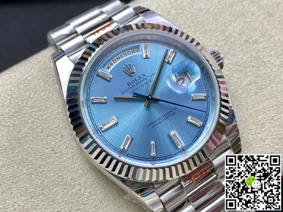 Rolex Day Date M228236-0006 EW Factory 1:1 Best Edition Replica Watch Silver Strap
