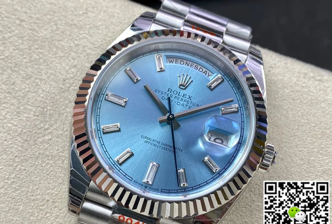 Rolex Day Date M228236-0006 EW Factory 1:1 Best Edition Replica Watch Silver Strap