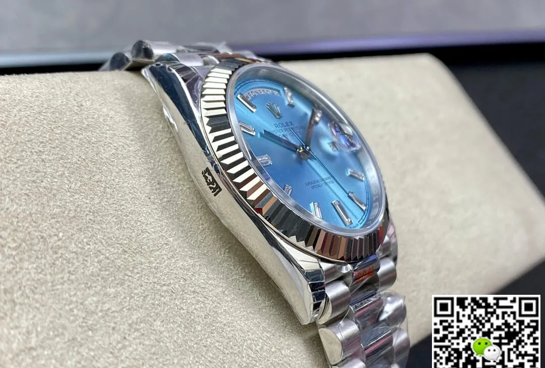 Rolex Day Date M228236-0006 EW Factory 1:1 Best Edition Replica Watch Silver Strap