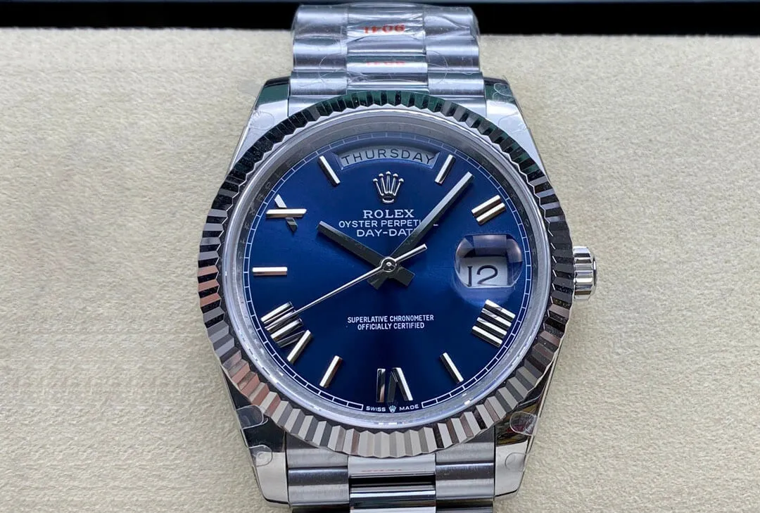 Rolex Day Date M228236-0007 GM Factory 1:1 Best Edition Replica Watch V2 Blue Dial