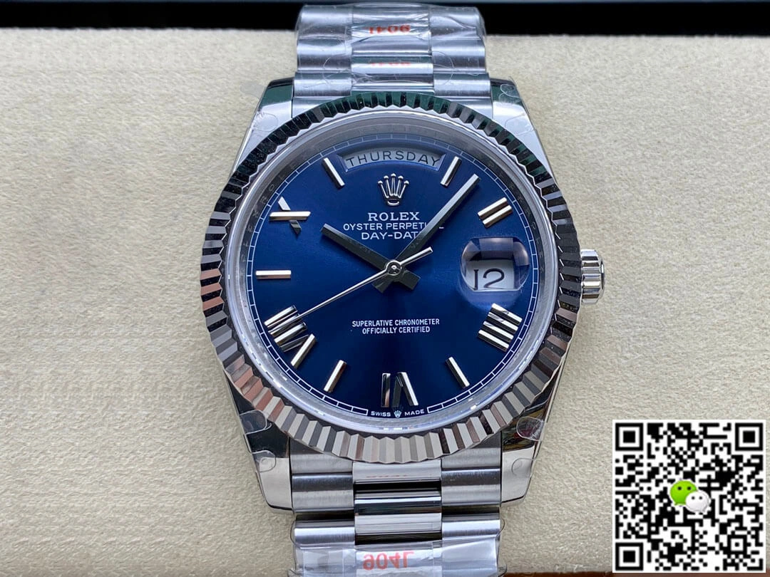 Rolex Day Date M228236-0007 GM Factory 1:1 Best Edition Replica Watch V2 Blue Dial
