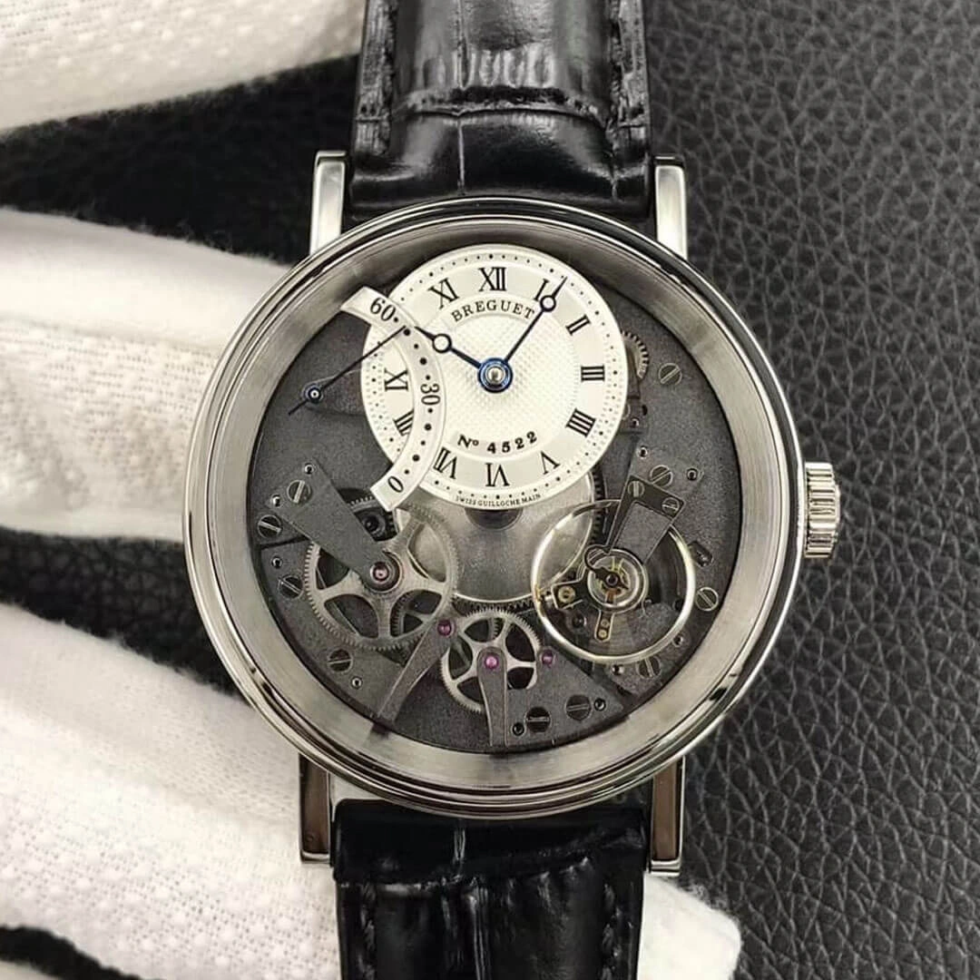 Breguet Tradition 7097 7097BB G1 9WU ZF Factory 1:1 Best Edition Replica Watch Black Leather Strap