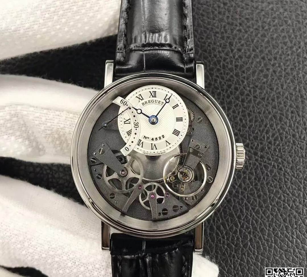 Breguet Tradition 7097 7097BB G1 9WU ZF Factory 1:1 Best Edition Replica Watch Black Leather Strap