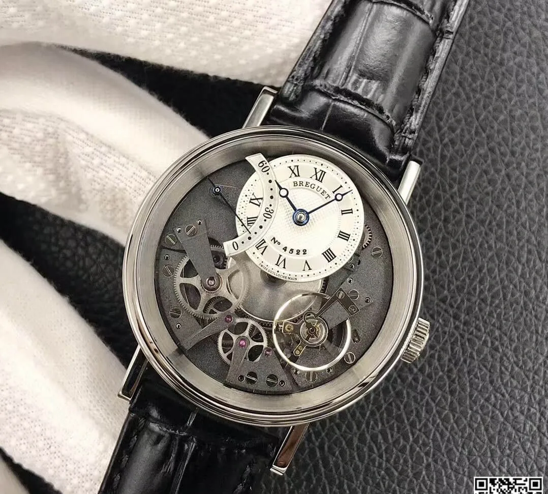 Breguet Tradition 7097 7097BB G1 9WU ZF Factory 1:1 Best Edition Replica Watch Black Leather Strap