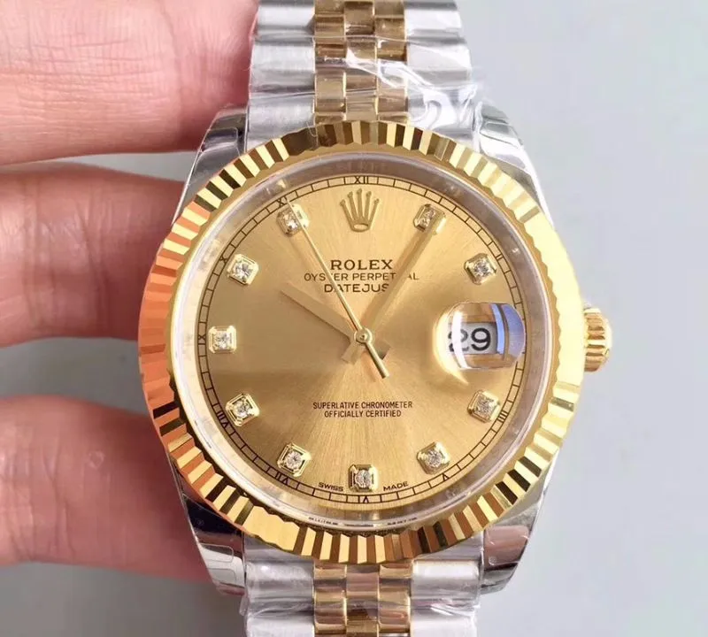 Rolex Datejust II M126333-0012 EW Factory 1:1 Best Edition Replica Watch Swiss ETA3255 Stainless Steel 410L and 18K Yellow Gold Bracelet