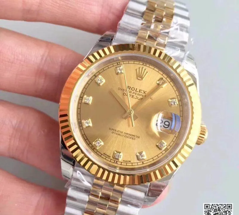 Rolex Datejust II M126333-0012 EW Factory 1:1 Best Edition Replica Watch Swiss ETA3255 Stainless Steel 410L and 18K Yellow Gold Bracelet