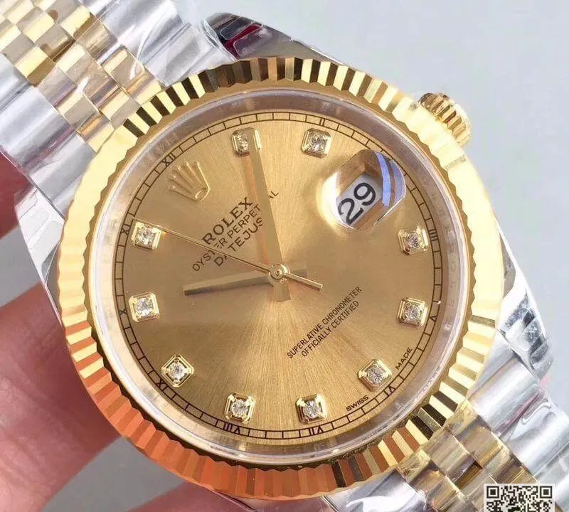 Rolex Datejust II M126333-0012 EW Factory 1:1 Best Edition Replica Watch Swiss ETA3255 Stainless Steel 410L and 18K Yellow Gold Bracelet