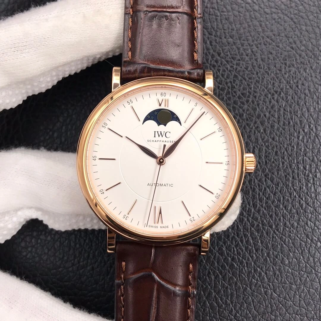 IWC Portofino Moon Phase IW459401 MKS Factory 1:1 Best Edition Replica Watch Brown Leather Strap