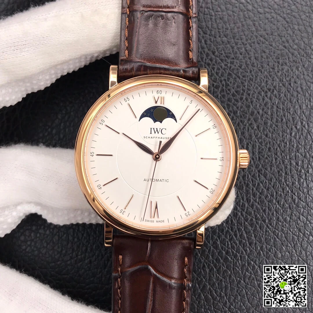 IWC Portofino Moon Phase IW459401 MKS Factory 1:1 Best Edition Replica Watch Brown Leather Strap