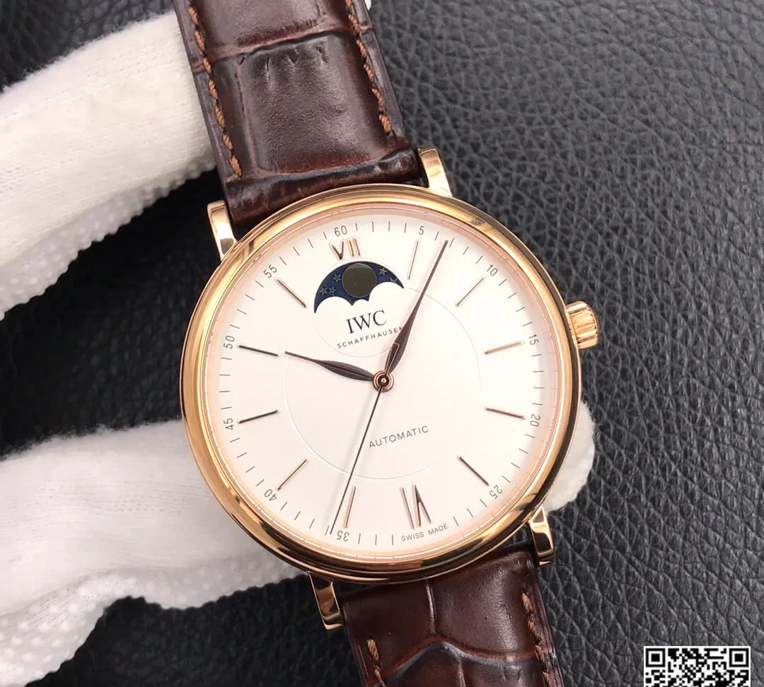 IWC Portofino Moon Phase IW459401 MKS Factory 1:1 Best Edition Replica Watch Brown Leather Strap