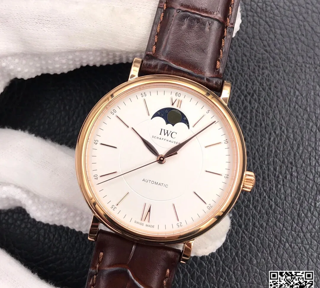 IWC Portofino Moon Phase IW459401 MKS Factory 1:1 Best Edition Replica Watch Brown Leather Strap