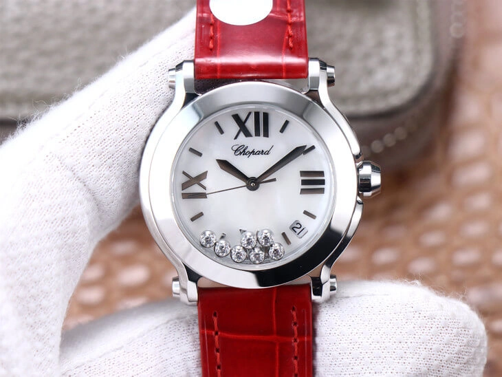Chopard Happy Sport 278492-9001 YF Factory 1:1 Best Edition Replica Watch Red Strap