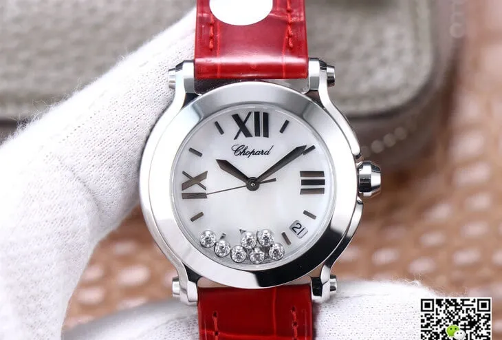 Chopard Happy Sport 278492-9001 YF Factory 1:1 Best Edition Replica Watch Red Strap