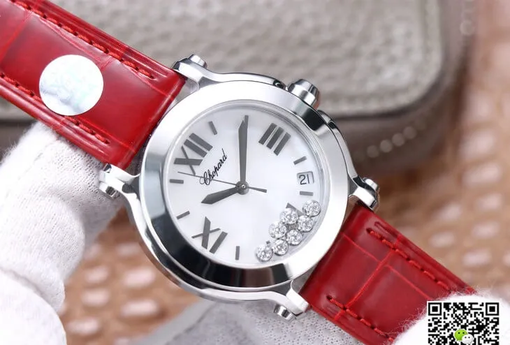 Chopard Happy Sport 278492-9001 YF Factory 1:1 Best Edition Replica Watch Red Strap