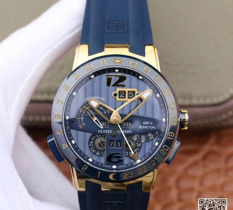 Ulysse Nardin El Toro 322-00-3 BQ All Working GMT Calendar Mechanical Watches 1:1 Best Edition Replica Watch Swiss UN-32