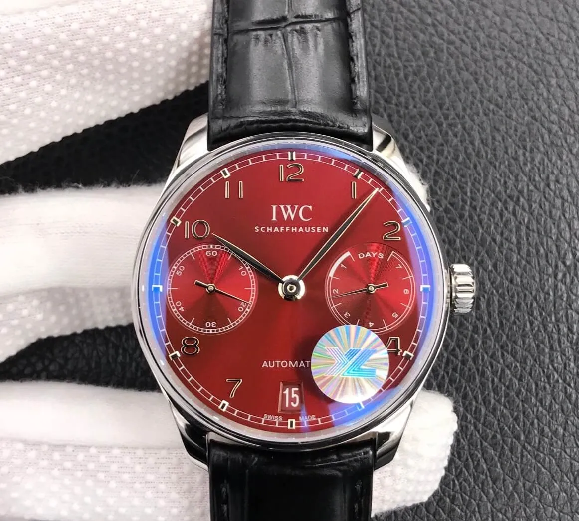 IWC Portugieser IW500714 YL Factory 1:1 Best Edition Replica Watch Black Leather Strap