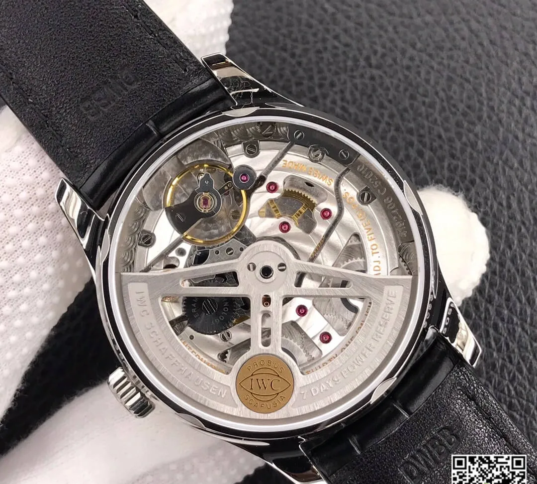 IWC Portugieser IW500714 YL Factory 1:1 Best Edition Replica Watch Black Leather Strap