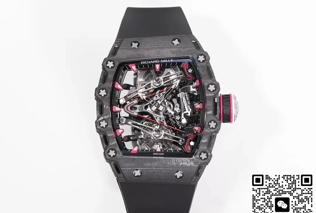RM Factory Richard Mille RM38-02 Tourbillon Black ceramic 1:1 Best Edition Replica Watch