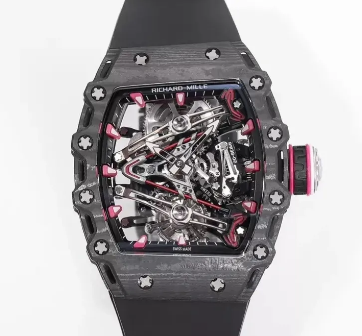 RM Factory Richard Mille RM38-02 Tourbillon Black ceramic 1:1 Best Edition Replica Watch