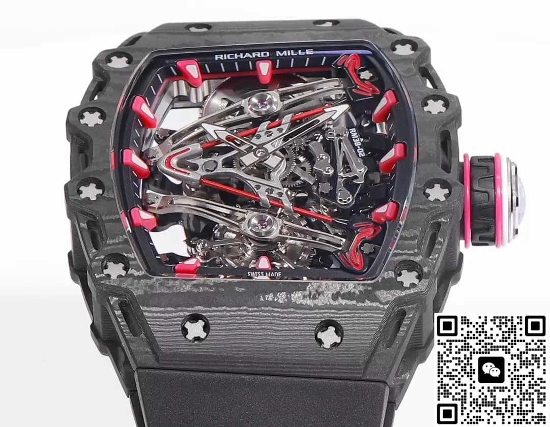 RM Factory Richard Mille RM38-02 Tourbillon Black ceramic 1:1 Best Edition Replica Watch
