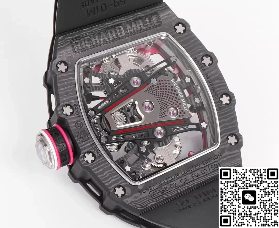 RM Factory Richard Mille RM38-02 Tourbillon Black ceramic 1:1 Best Edition Replica Watch