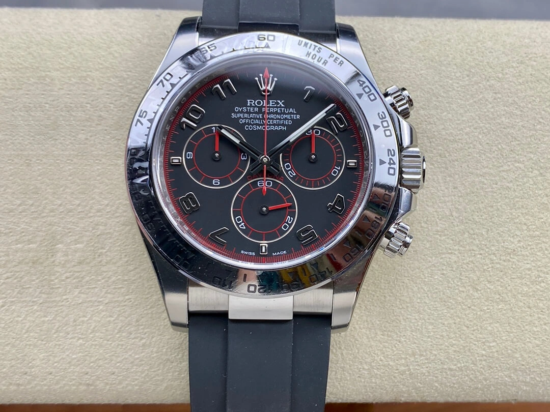 Rolex Cosmograph Daytona 116509 Clean Factory 1:1 Best Edition Replica Watch Black Strap