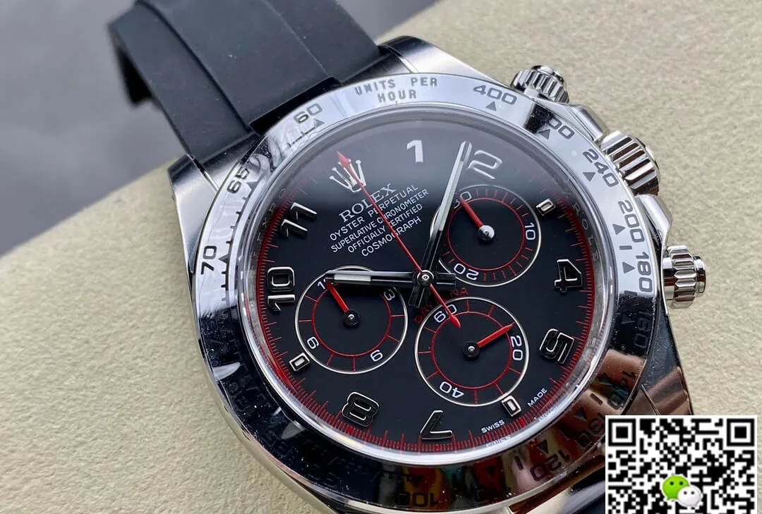 Rolex Cosmograph Daytona 116509 Clean Factory 1:1 Best Edition Replica Watch Black Strap