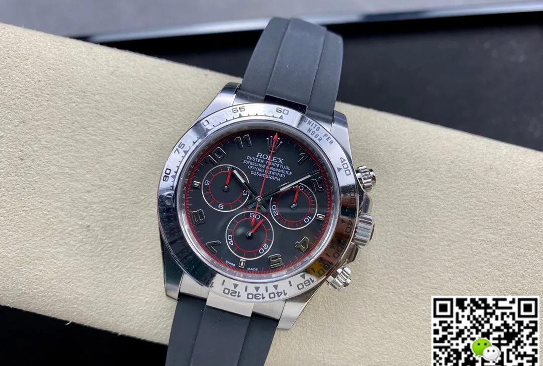 Rolex Cosmograph Daytona 116509 Clean Factory 1:1 Best Edition Replica Watch Black Strap