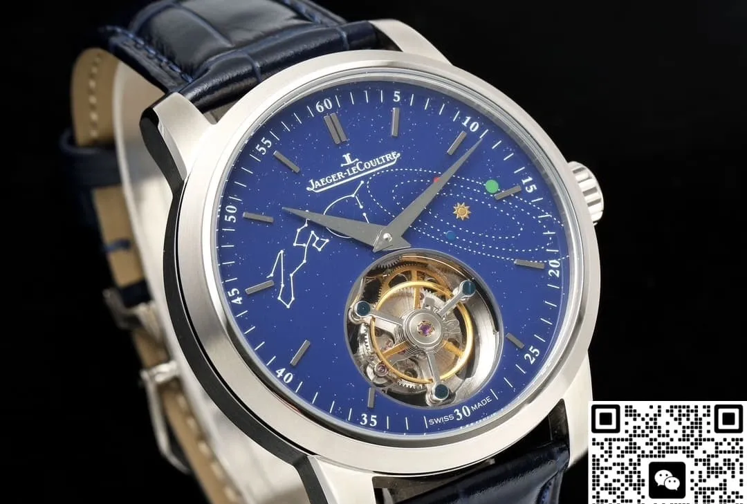 RMS Factory Jaeger LeCoultre Master Control 16634E1 Tourbillon Dark Blue 1:1 Best Edition Replica Watch