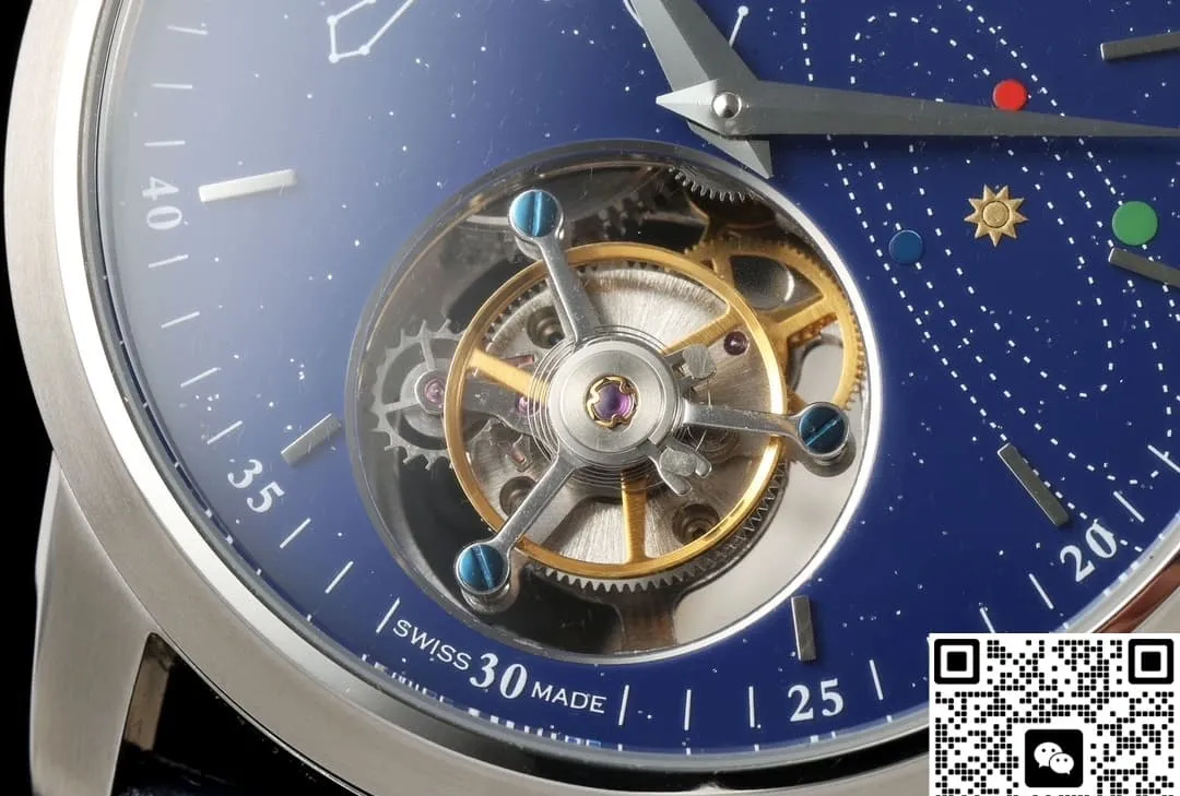 RMS Factory Jaeger LeCoultre Master Control 16634E1 Tourbillon Dark Blue 1:1 Best Edition Replica Watch