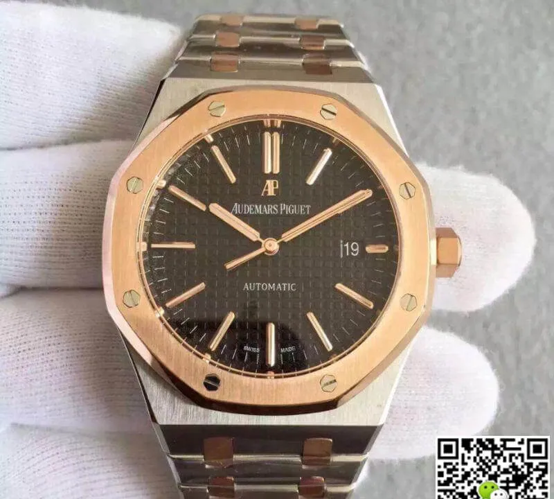 Audemars Piguet Royal Oak 15400 JF Factory 1:1 Best Edition Replica Watch Swiss ETA3120 Black Dial