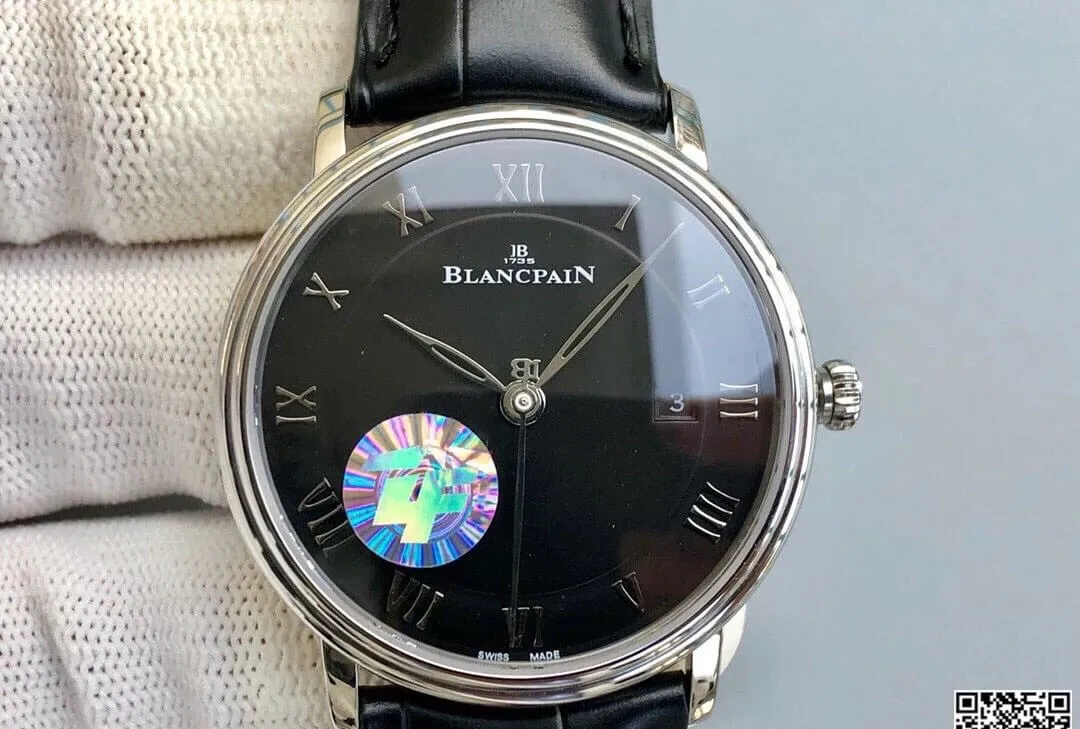 Blancpain Villeret 6551-1127-55B ZF Factory 1:1 Best Edition Replica Watch Black Strap
