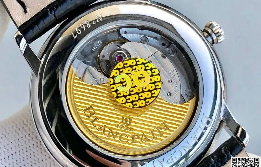 Blancpain Villeret 6551-1127-55B ZF Factory 1:1 Best Edition Replica Watch Black Strap