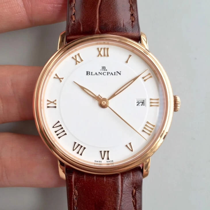 Blancpain Villeret 6651-3642-55B ZF Factory 1:1 Best Edition Replica Watch Brown Strap