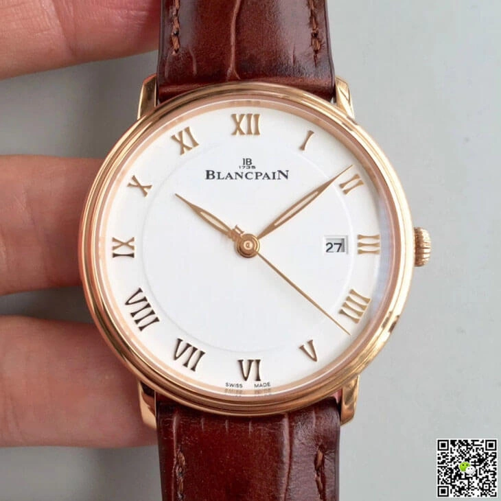Blancpain Villeret 6651-3642-55B ZF Factory 1:1 Best Edition Replica Watch Brown Strap