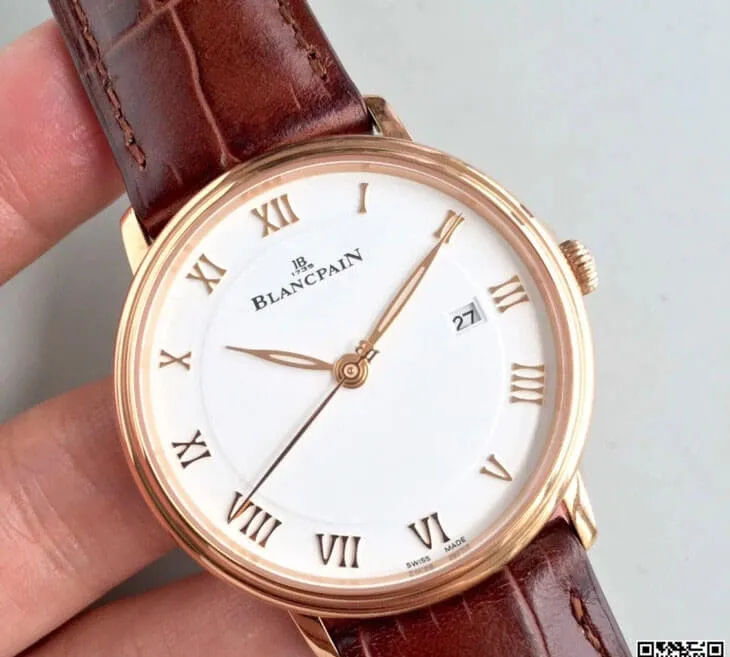 Blancpain Villeret 6651-3642-55B ZF Factory 1:1 Best Edition Replica Watch Brown Strap