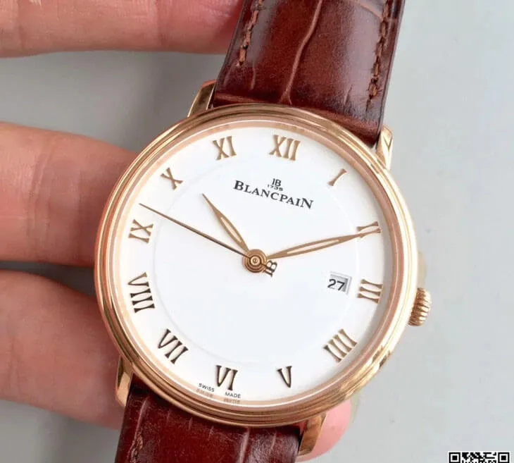 Blancpain Villeret 6651-3642-55B ZF Factory 1:1 Best Edition Replica Watch Brown Strap