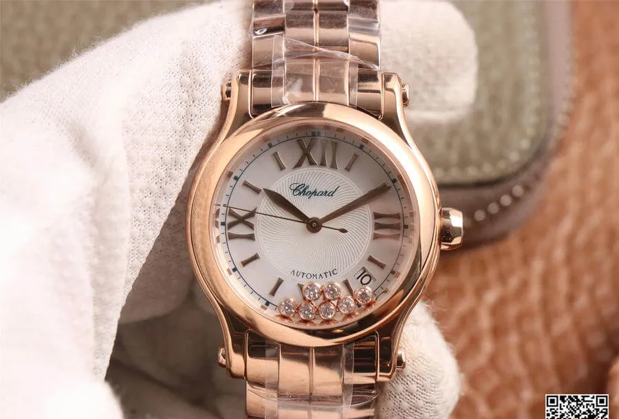 Chopard Happy Sport 274808-5002 YF Factory 1:1 Best Edition Replica Watch Gold Strap