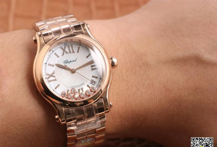 Chopard Happy Sport 274808-5002 YF Factory 1:1 Best Edition Replica Watch Gold Strap