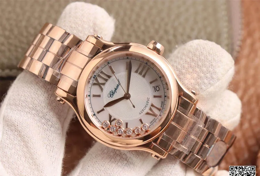 Chopard Happy Sport 274808-5002 YF Factory 1:1 Best Edition Replica Watch Gold Strap