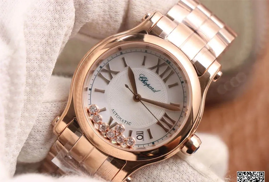 Chopard Happy Sport 274808-5002 YF Factory 1:1 Best Edition Replica Watch Gold Strap