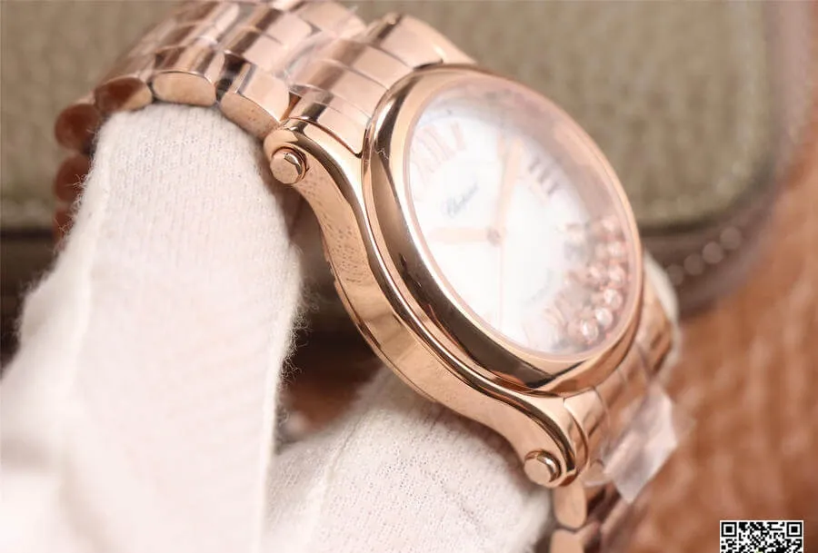 Chopard Happy Sport 274808-5002 YF Factory 1:1 Best Edition Replica Watch Gold Strap