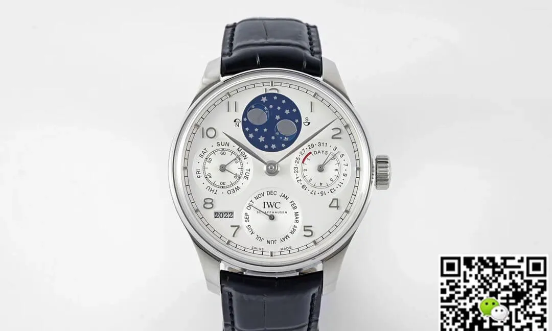 IWC Portuguese Perpetual Calendar IW503406 APS Factory 1:1 Best Edition Replica Watch Leather Strap