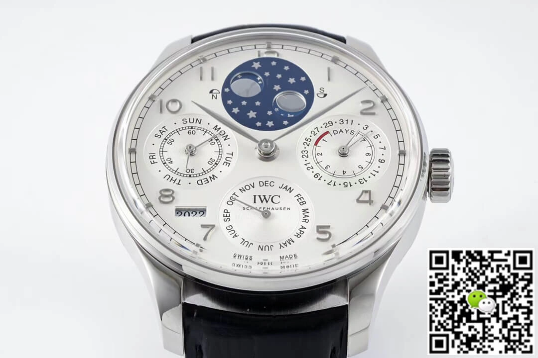 IWC Portuguese Perpetual Calendar IW503406 APS Factory 1:1 Best Edition Replica Watch Leather Strap