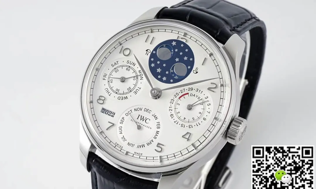 IWC Portuguese Perpetual Calendar IW503406 APS Factory 1:1 Best Edition Replica Watch Leather Strap