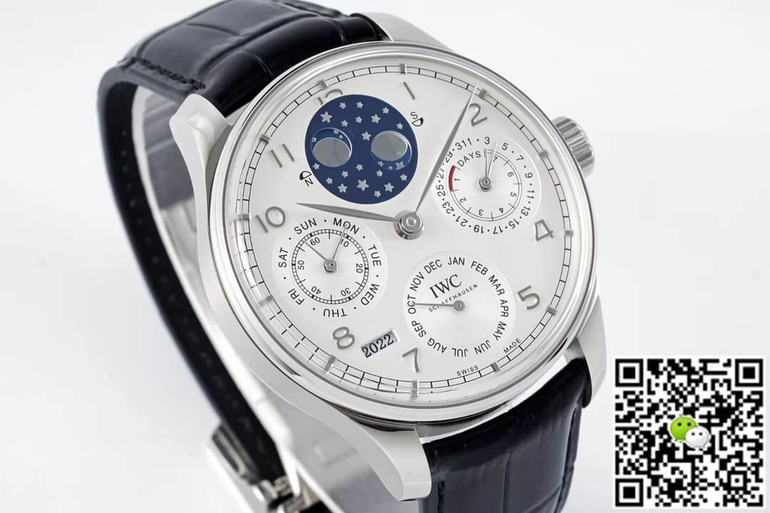 IWC Portuguese Perpetual Calendar IW503406 APS Factory 1:1 Best Edition Replica Watch Leather Strap