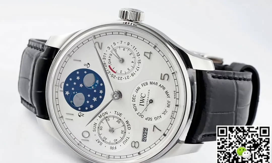 IWC Portuguese Perpetual Calendar IW503406 APS Factory 1:1 Best Edition Replica Watch Leather Strap